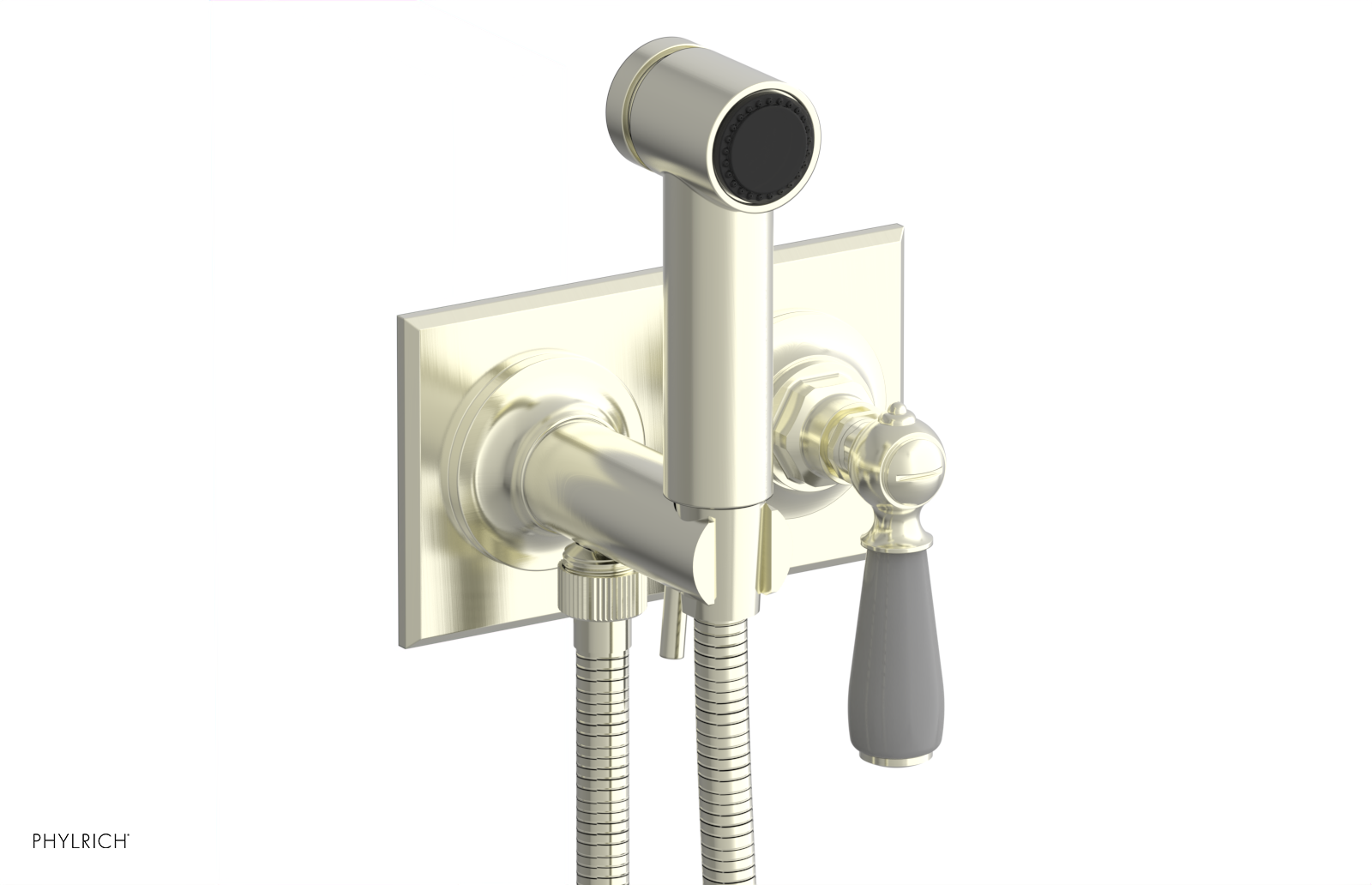 JAMESTOWN - Wall Mounted Bidet - Lever Handle with "Grey" Accents 165-65