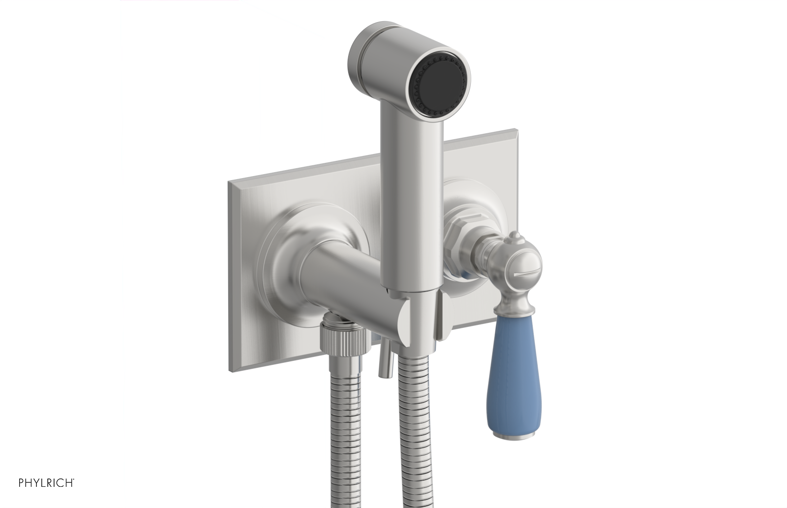 JAMESTOWN - Wall Mounted Bidet - Lever Handle with "Light Blue" Accents 165-65
