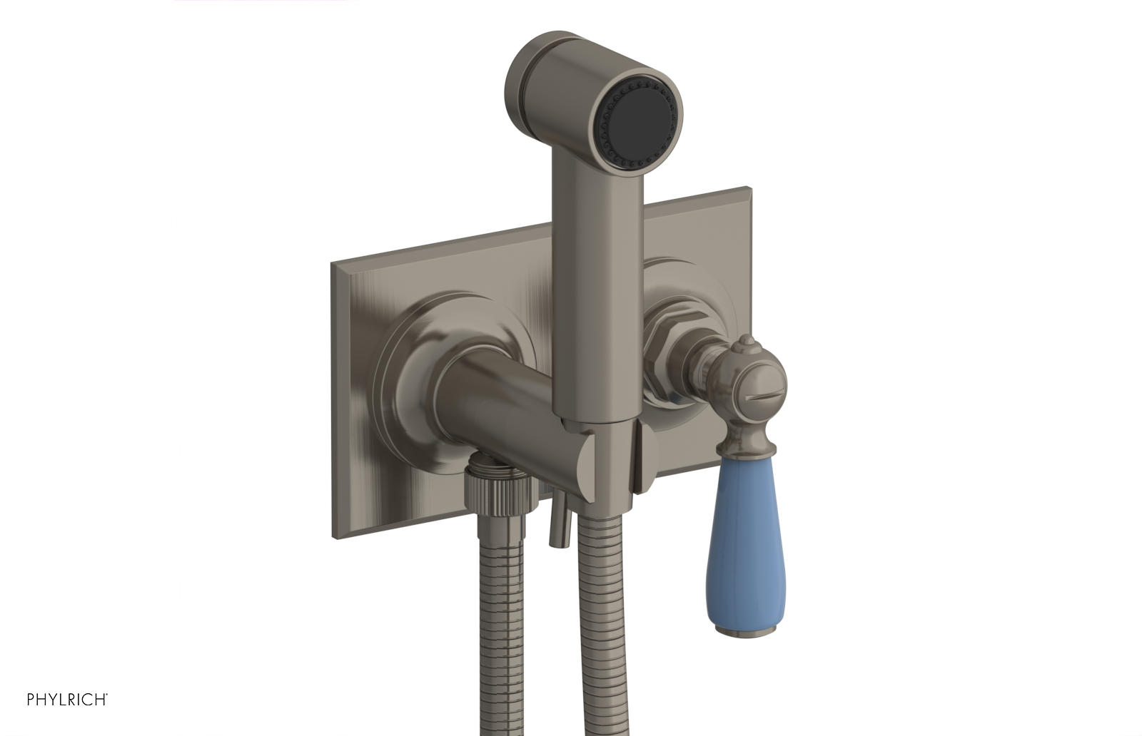 JAMESTOWN - Wall Mounted Bidet - Lever Handle with "Light Blue" Accents 165-65