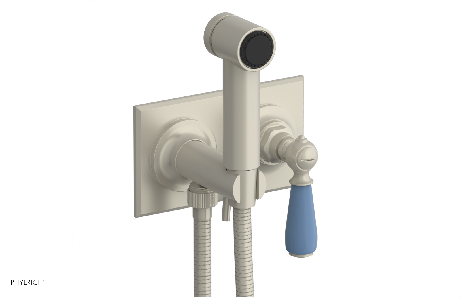 JAMESTOWN - Wall Mounted Bidet - Lever Handle with "Light Blue" Accents 165-65