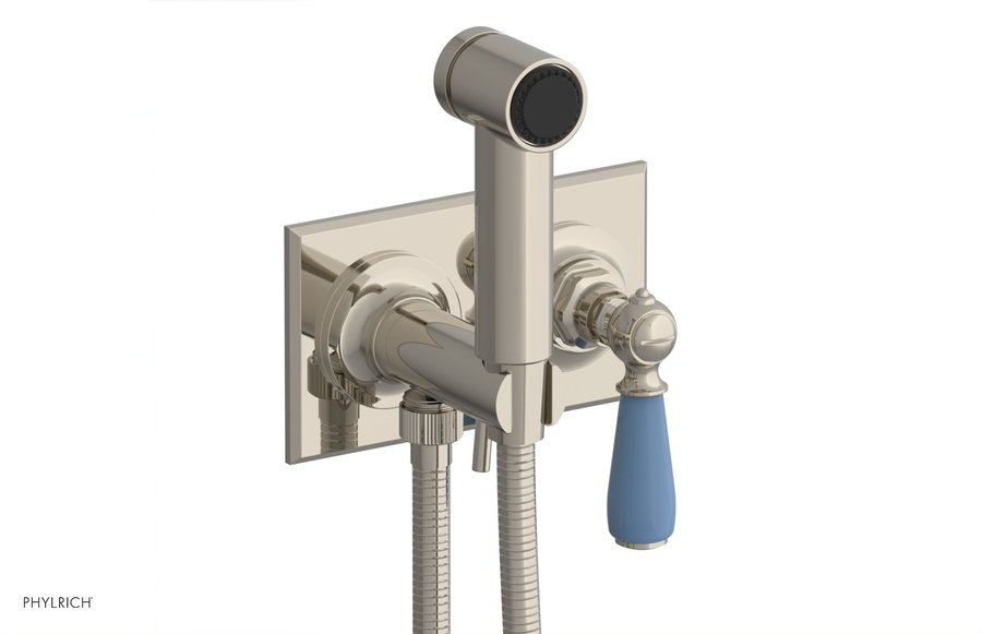 JAMESTOWN - Wall Mounted Bidet - Lever Handle with "Light Blue" Accents 165-65