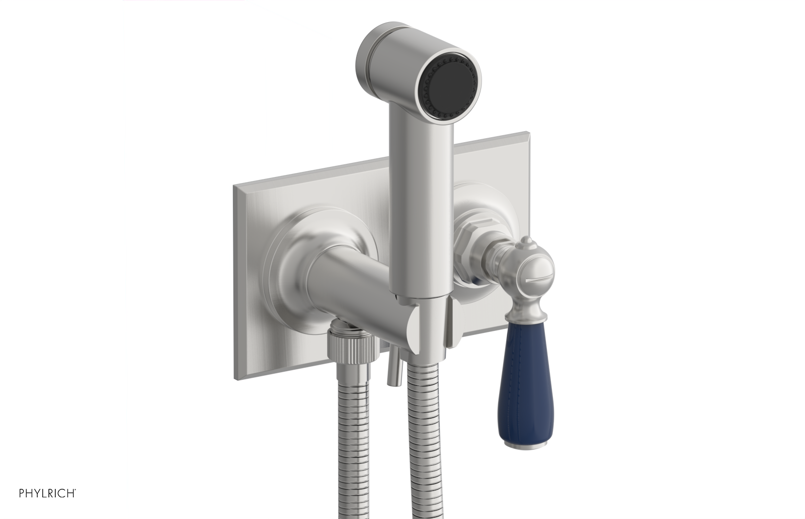 JAMESTOWN - Wall Mounted Bidet - Lever Handle with "Navy Blue" Accents 165-65