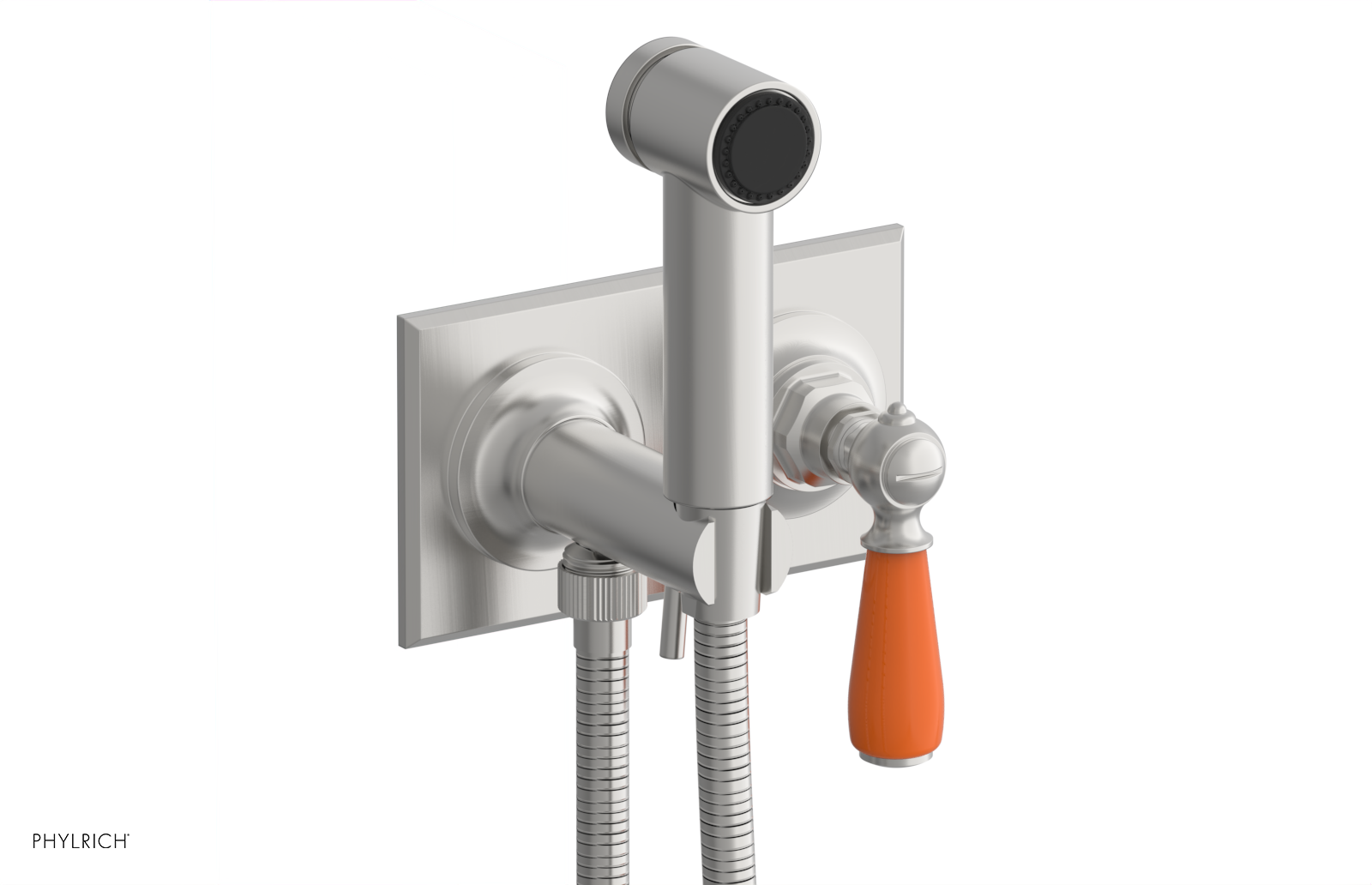 JAMESTOWN - Wall Mounted Bidet - Lever Handle with "Orange" Accents 165-65