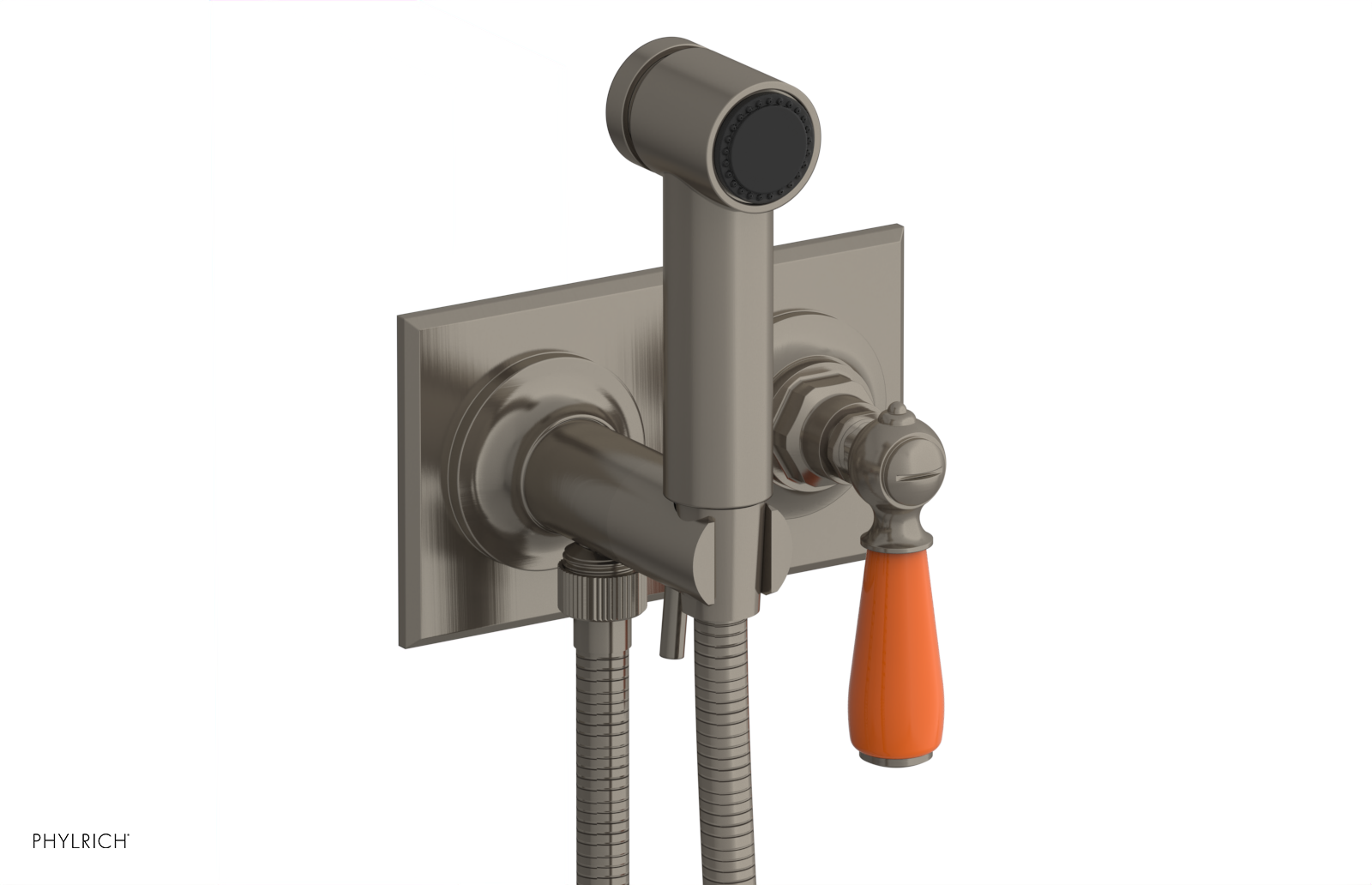 JAMESTOWN - Wall Mounted Bidet - Lever Handle with "Orange" Accents 165-65