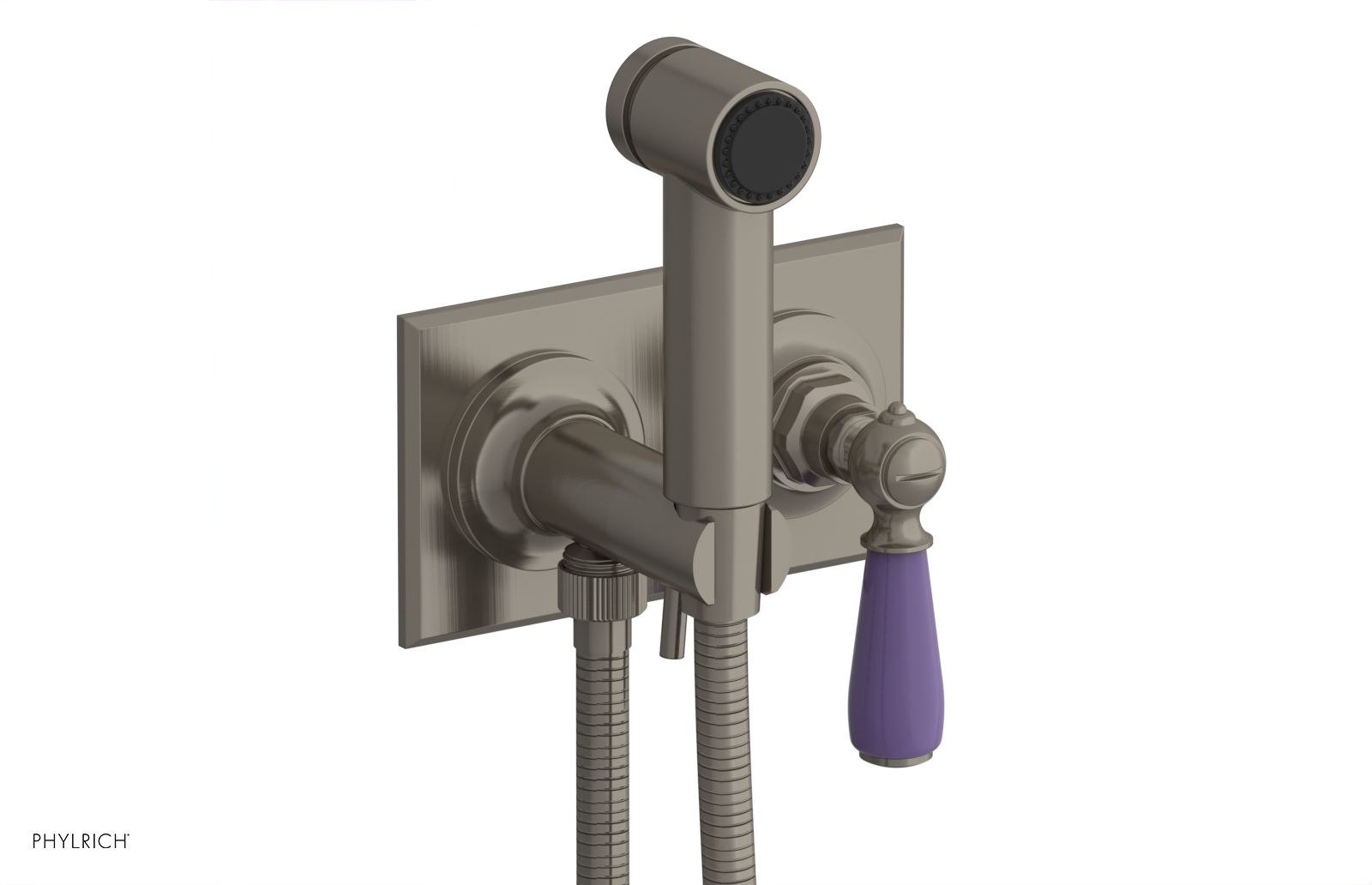 JAMESTOWN - Wall Mounted Bidet - Lever Handle with "Purple" Accents 165-65