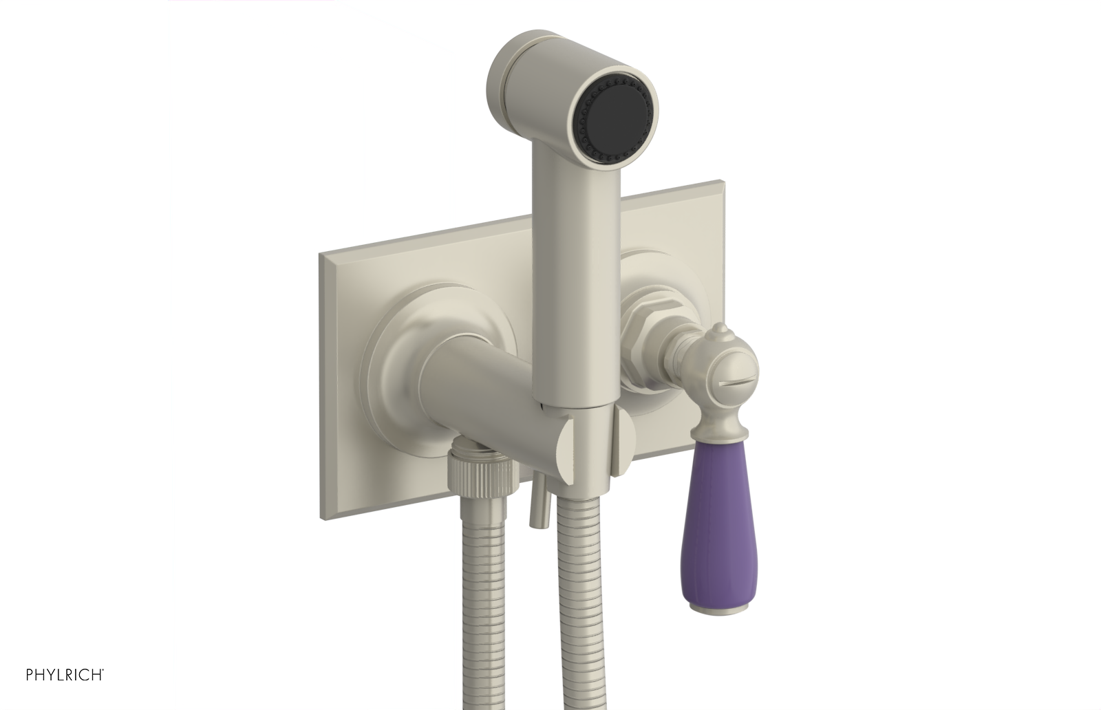 JAMESTOWN - Wall Mounted Bidet - Lever Handle with "Purple" Accents 165-65
