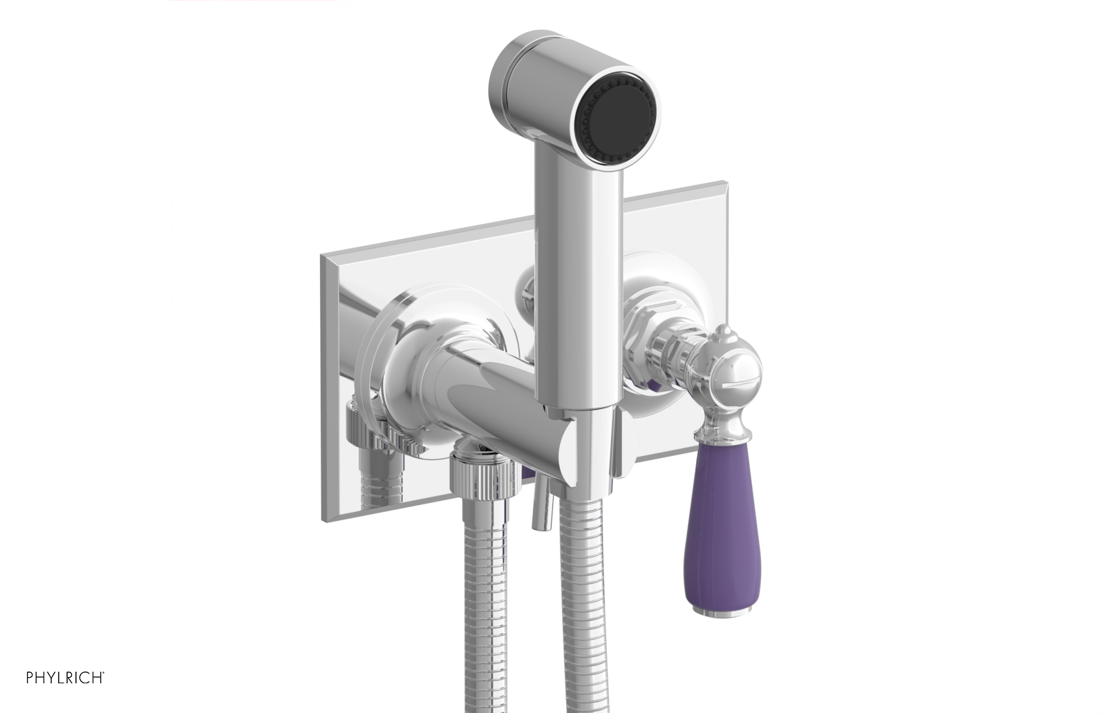 JAMESTOWN - Wall Mounted Bidet - Lever Handle with "Purple" Accents 165-65