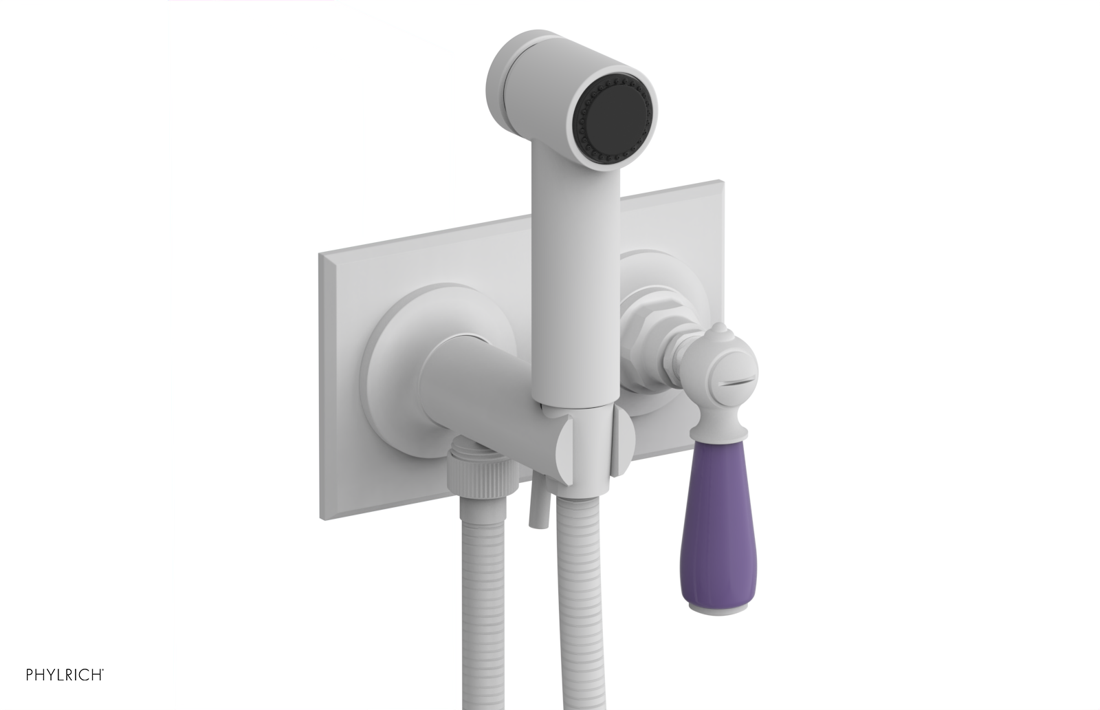 JAMESTOWN - Wall Mounted Bidet - Lever Handle with "Purple" Accents 165-65