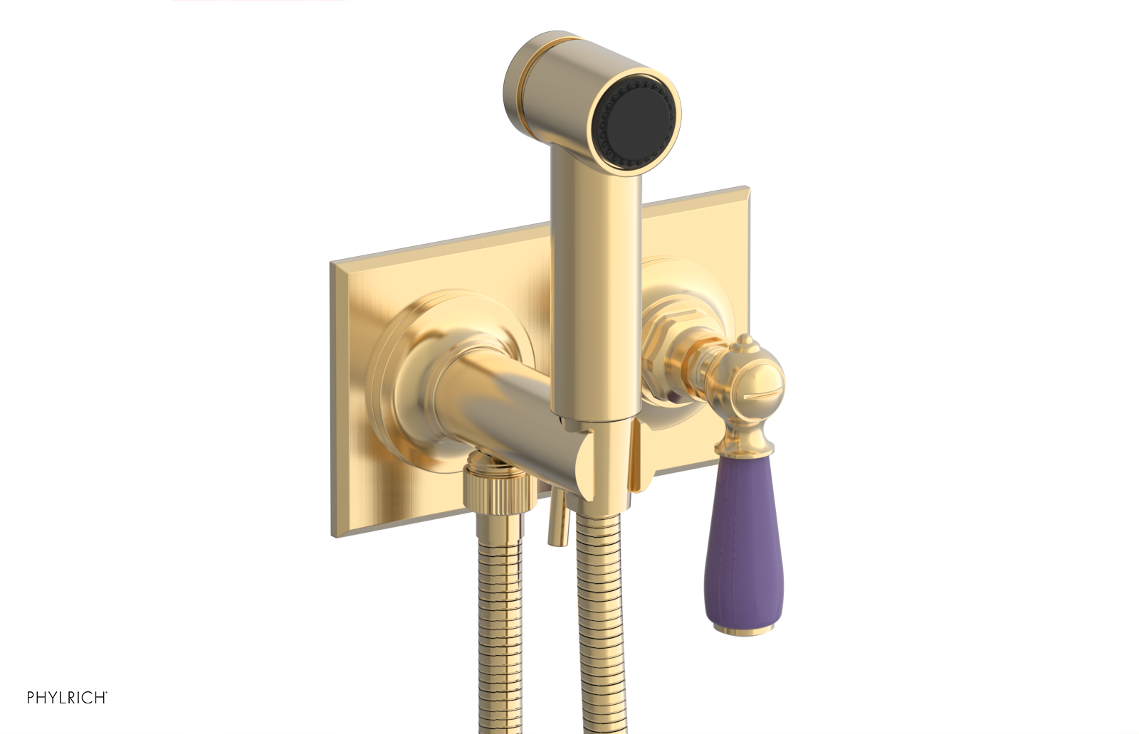 JAMESTOWN - Wall Mounted Bidet - Lever Handle with "Purple" Accents 165-65