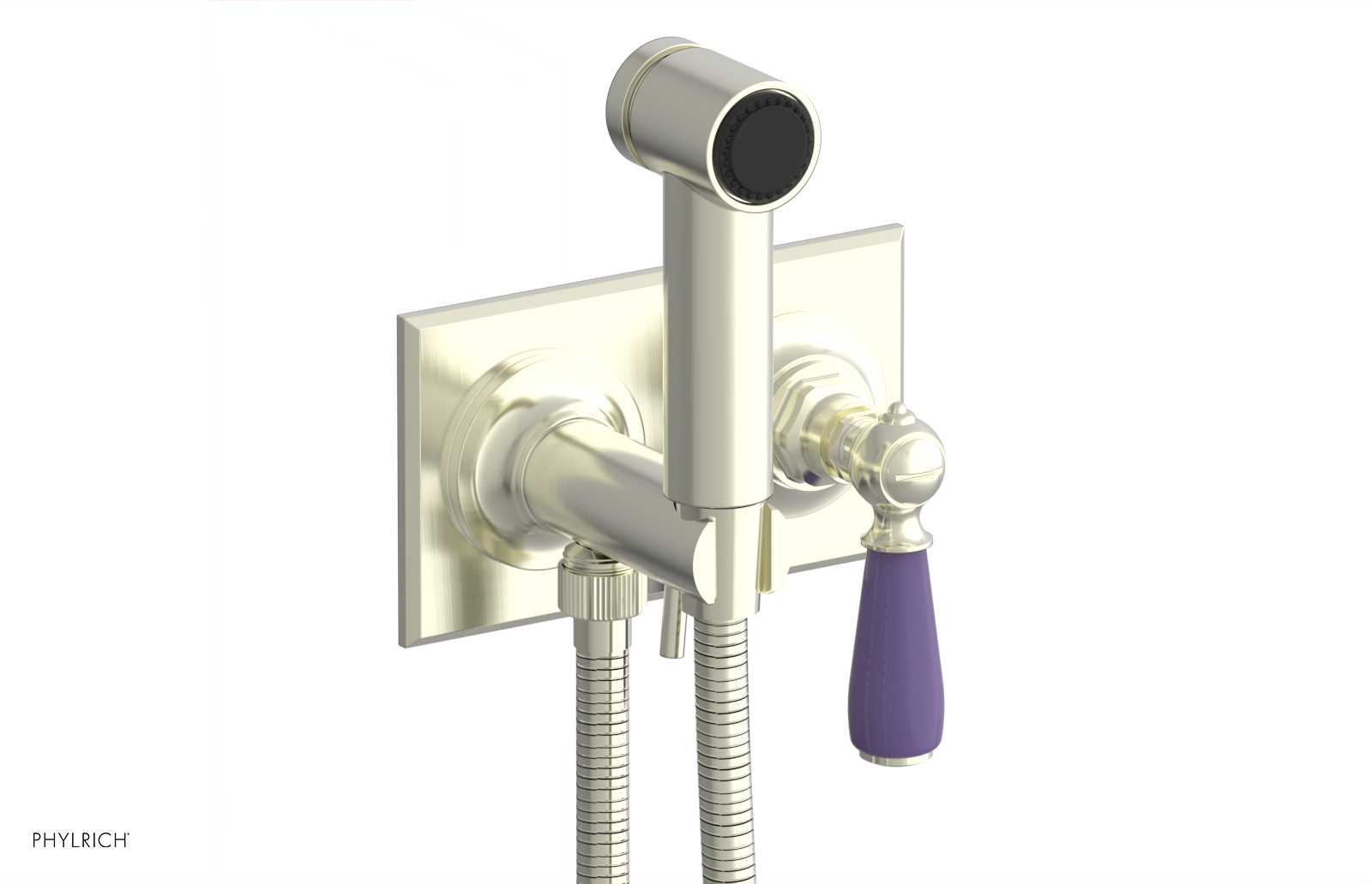 JAMESTOWN - Wall Mounted Bidet - Lever Handle with "Purple" Accents 165-65