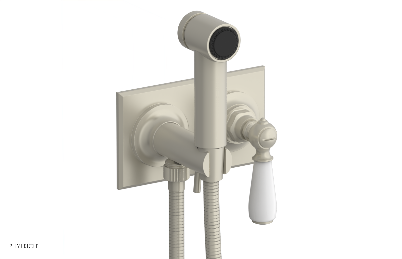 JAMESTOWN - Wall Mounted Bidet - Lever Handle with "White" Accents 165-65