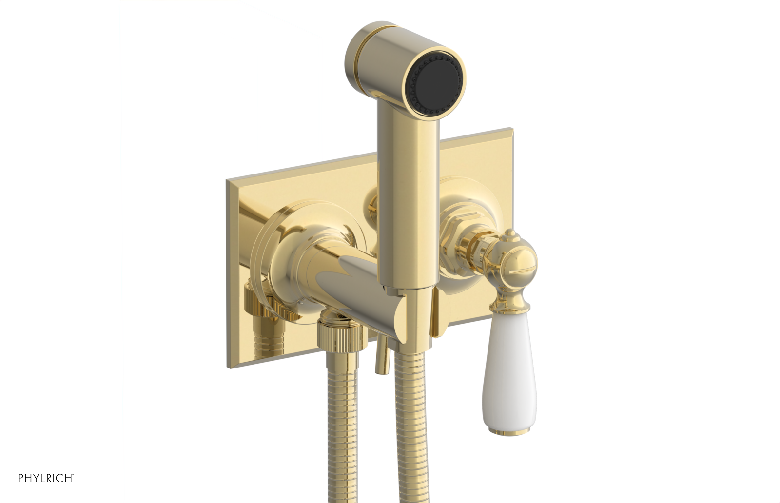 JAMESTOWN - Wall Mounted Bidet - Lever Handle with "White" Accents 165-65