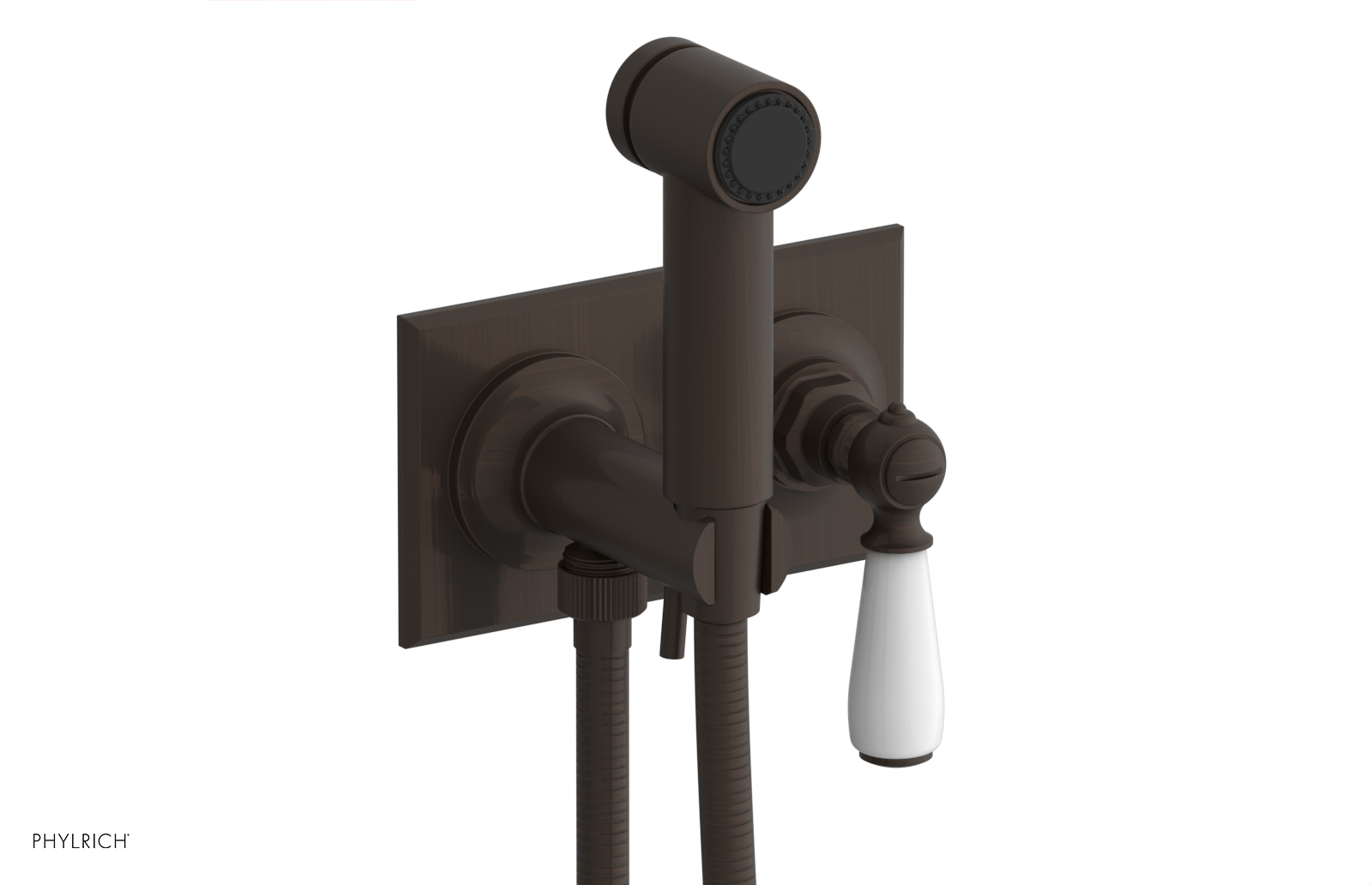 JAMESTOWN - Wall Mounted Bidet - Lever Handle with "White" Accents 165-65