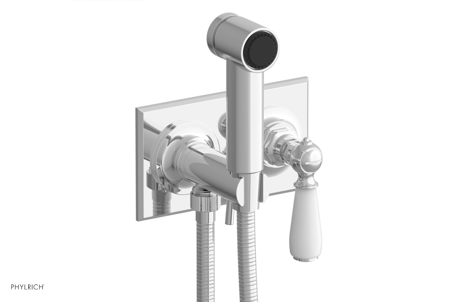 JAMESTOWN - Wall Mounted Bidet - Lever Handle with "White" Accents 165-65