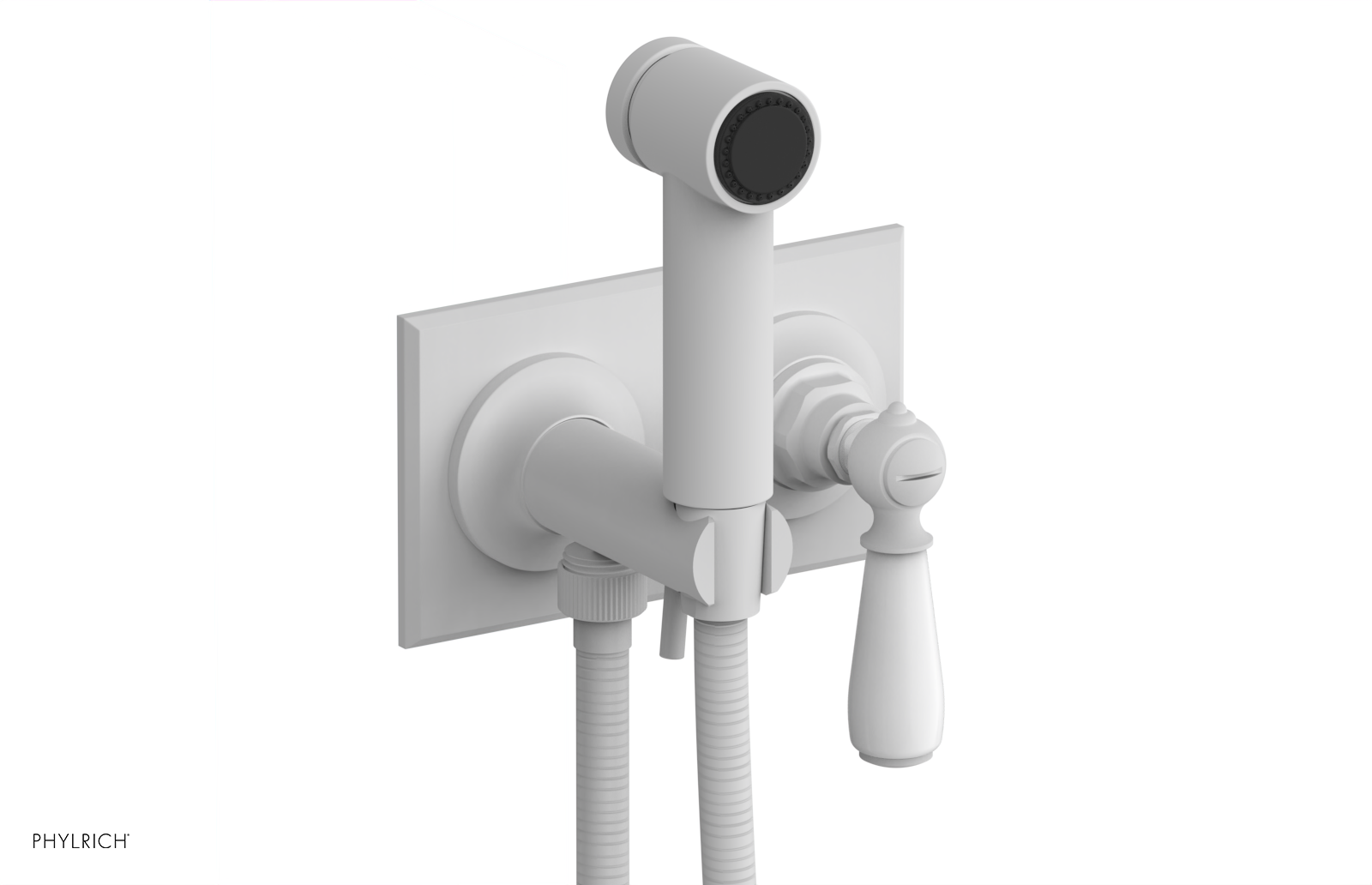 JAMESTOWN - Wall Mounted Bidet - Lever Handle with "White" Accents 165-65