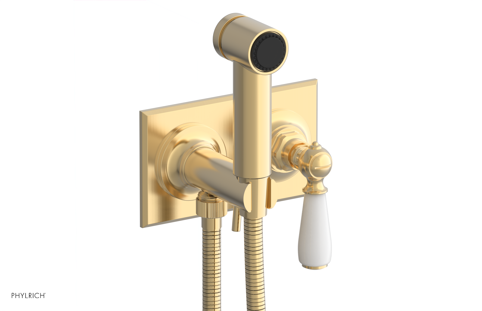 JAMESTOWN - Wall Mounted Bidet - Lever Handle with "White" Accents 165-65