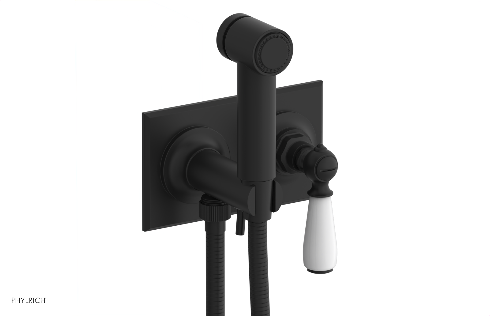 JAMESTOWN - Wall Mounted Bidet - Lever Handle with "White" Accents 165-65