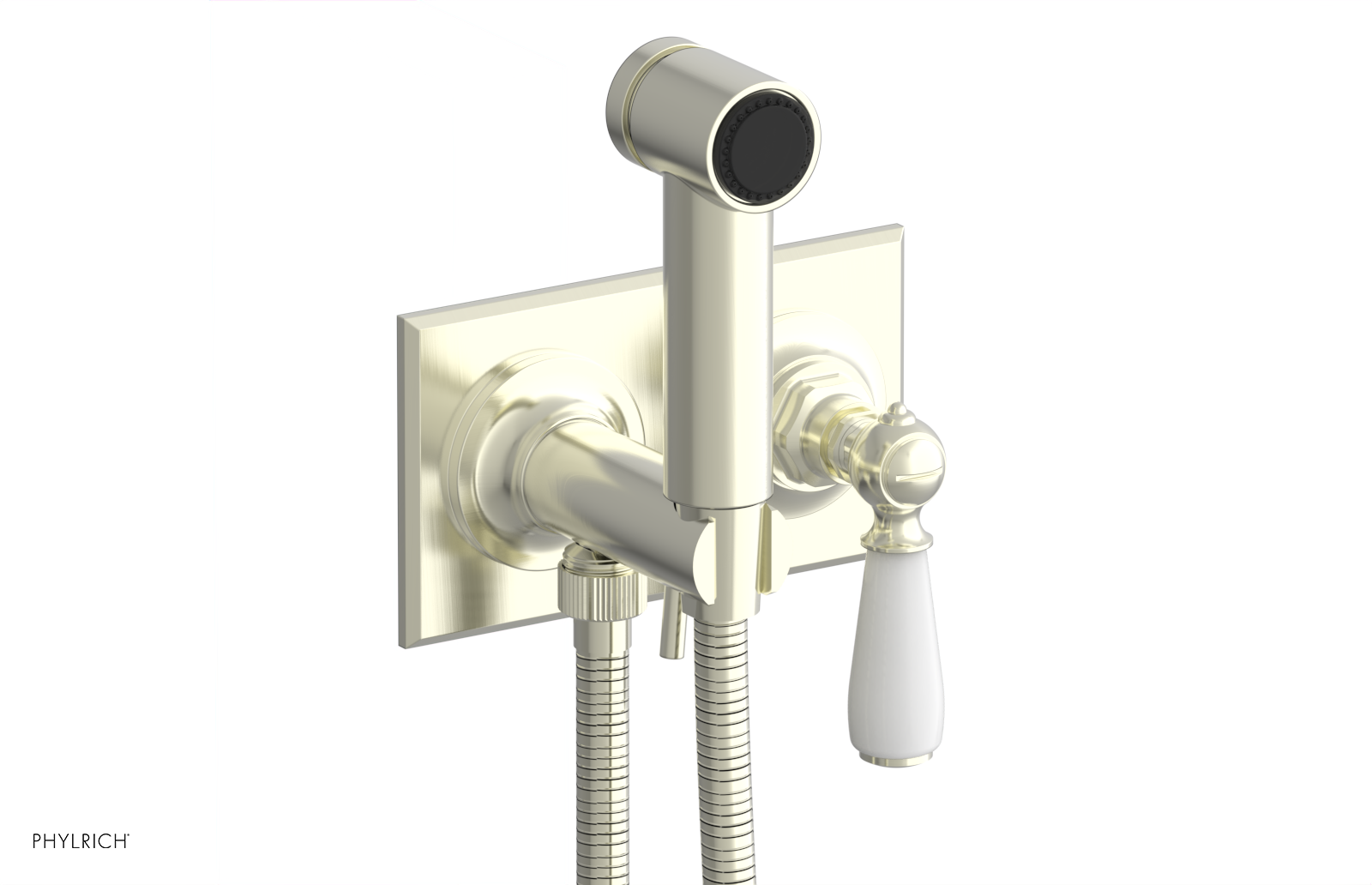 JAMESTOWN - Wall Mounted Bidet - Lever Handle with "White" Accents 165-65