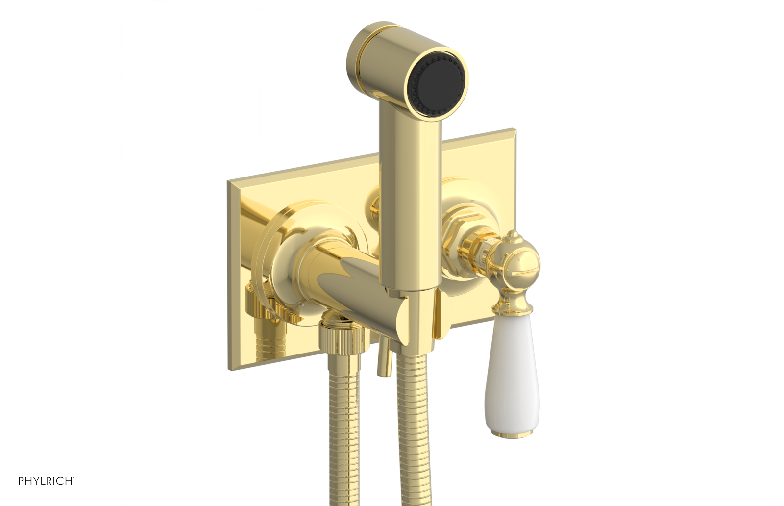 JAMESTOWN - Wall Mounted Bidet - Lever Handle with "White" Accents 165-65