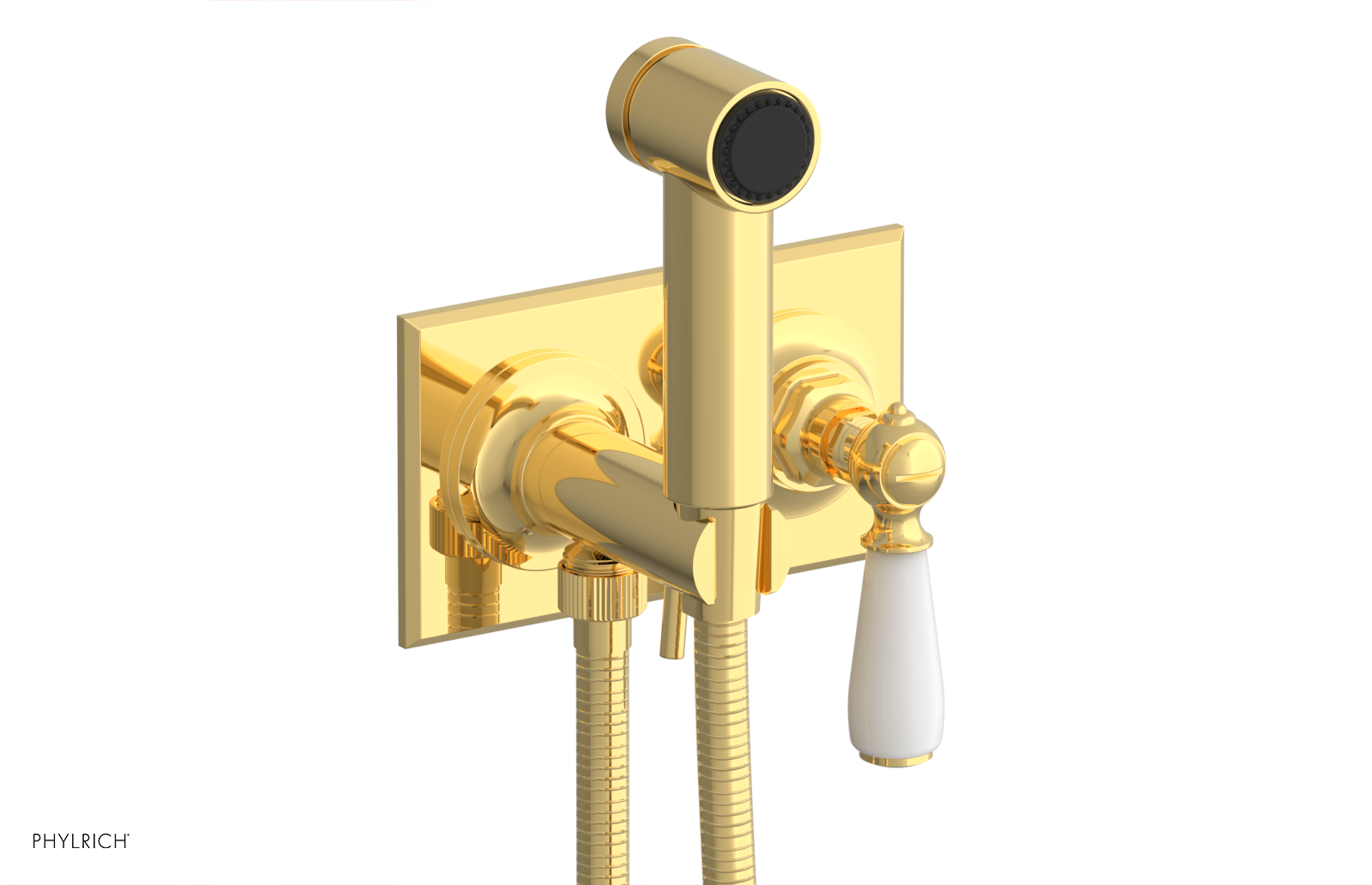 JAMESTOWN - Wall Mounted Bidet - Lever Handle with "White" Accents 165-65