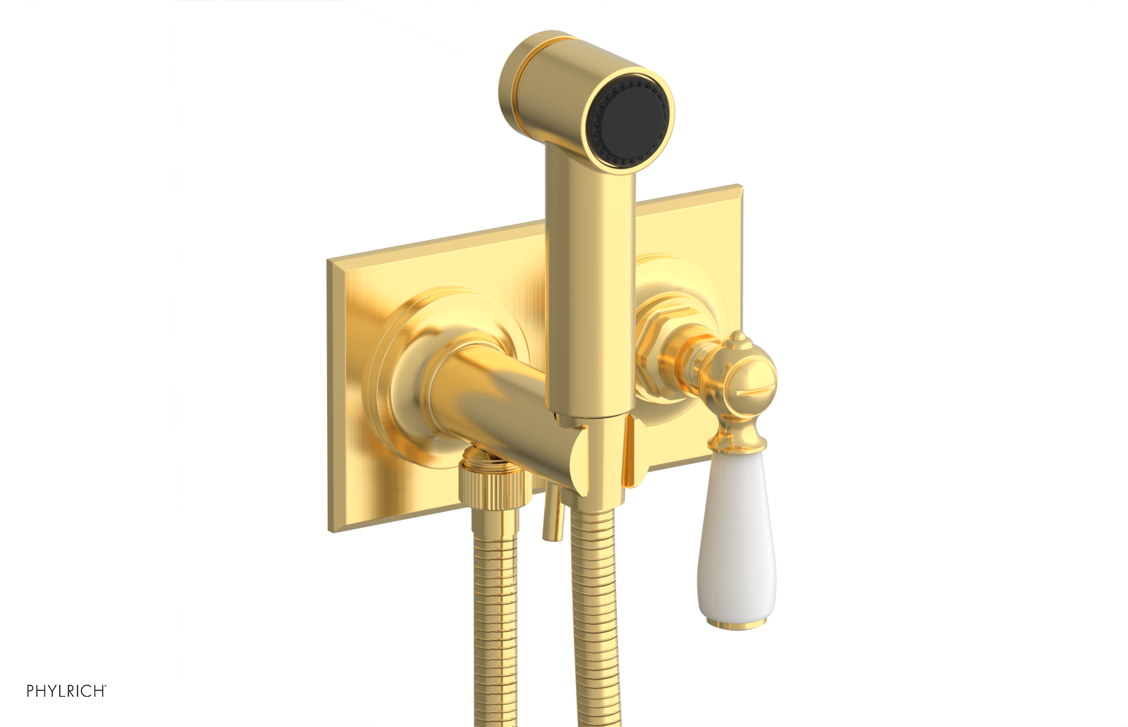 JAMESTOWN - Wall Mounted Bidet - Lever Handle with "White" Accents 165-65