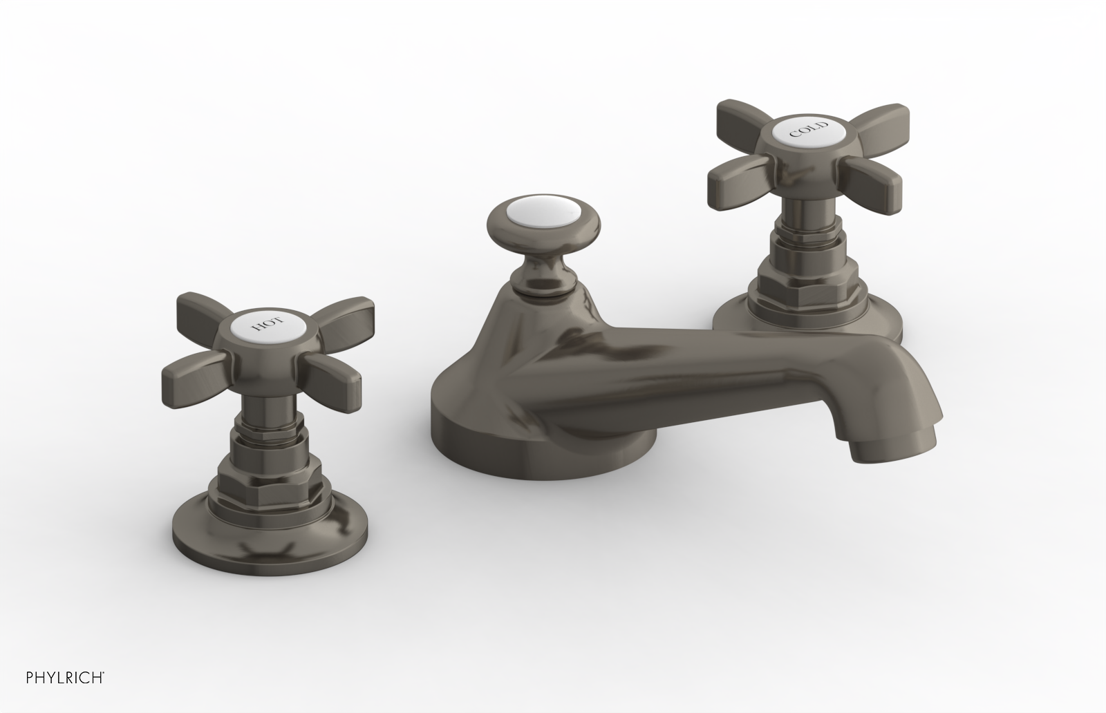 JAMESTOWN Widespread Faucet - Low Spout - Cross Handle 165-01