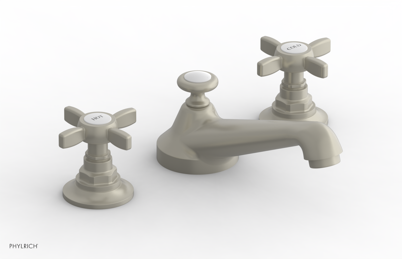 JAMESTOWN Widespread Faucet - Low Spout - Cross Handle 165-01 JAMESTOWN Widespread Faucet - Low Spout - Cross Handle 165-01