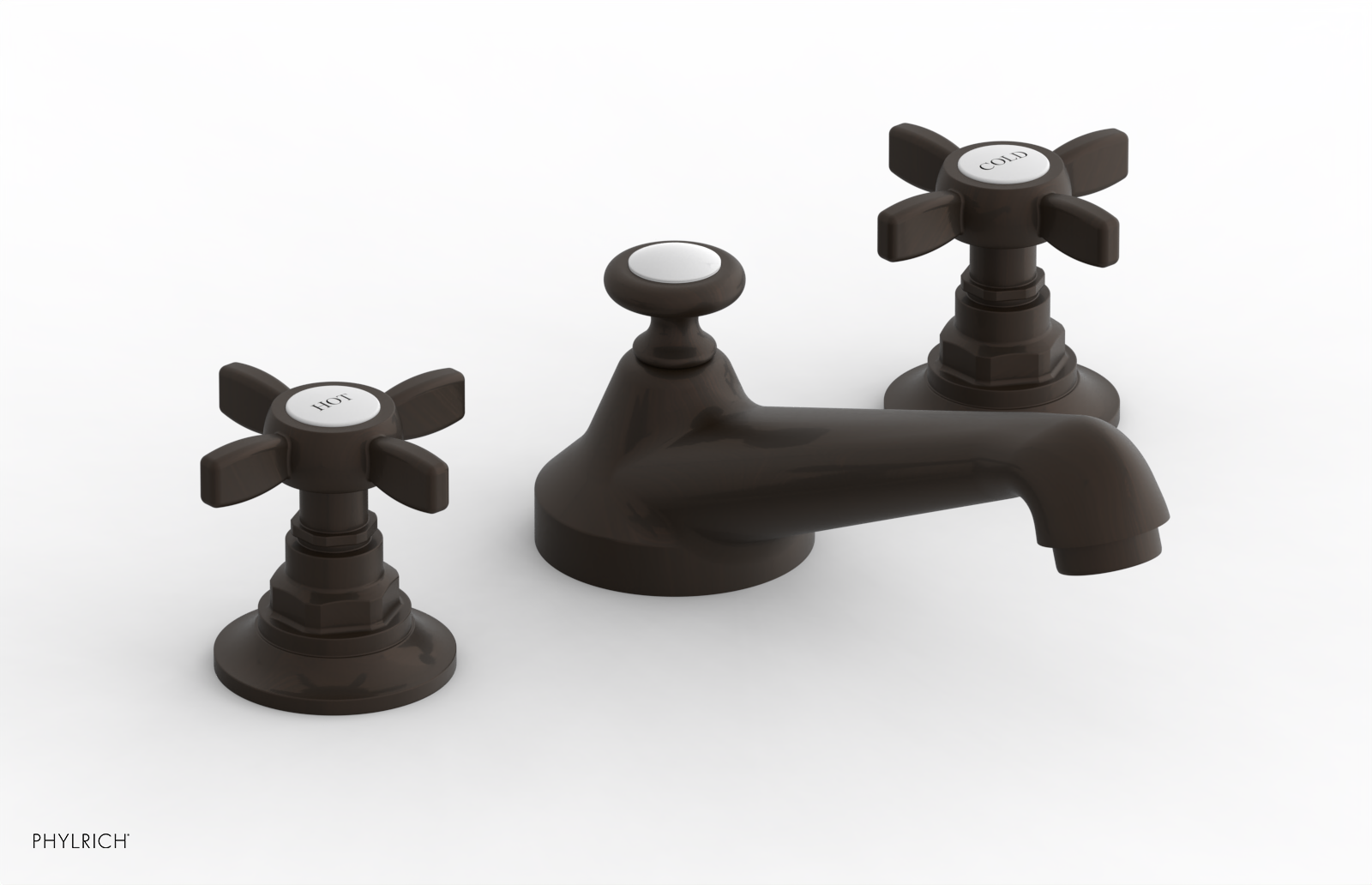 JAMESTOWN Widespread Faucet - Low Spout - Cross Handle 165-01 JAMESTOWN Widespread Faucet - Low Spout - Cross Handle 165-01