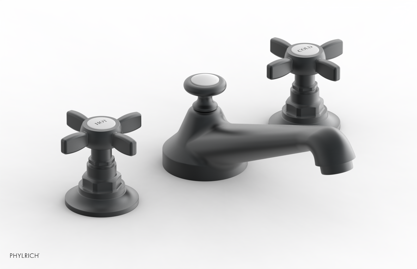 JAMESTOWN Widespread Faucet - Low Spout - Cross Handle 165-01