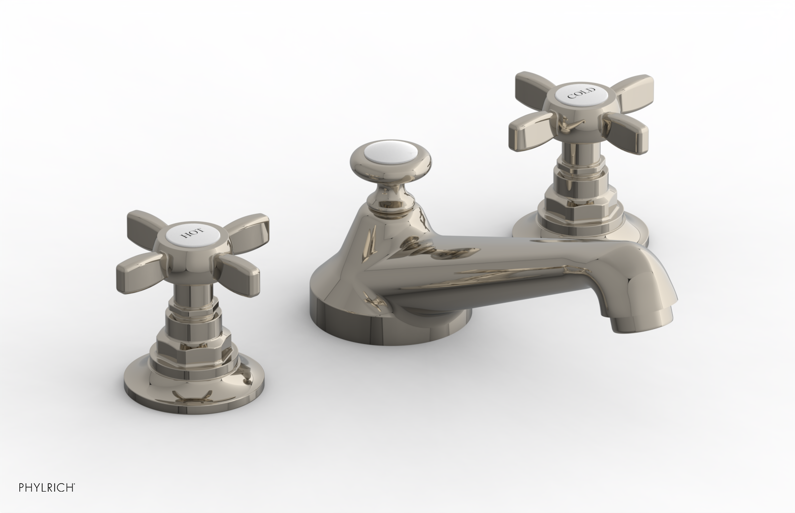 JAMESTOWN Widespread Faucet - Low Spout - Cross Handle 165-01 JAMESTOWN Widespread Faucet - Low Spout - Cross Handle 165-01