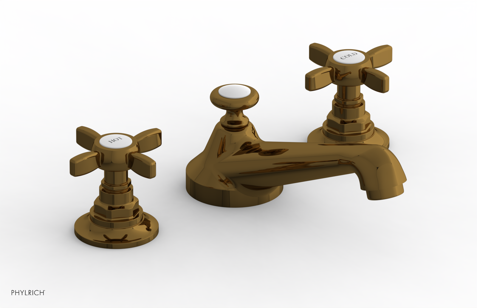 JAMESTOWN Widespread Faucet - Low Spout - Cross Handle 165-01