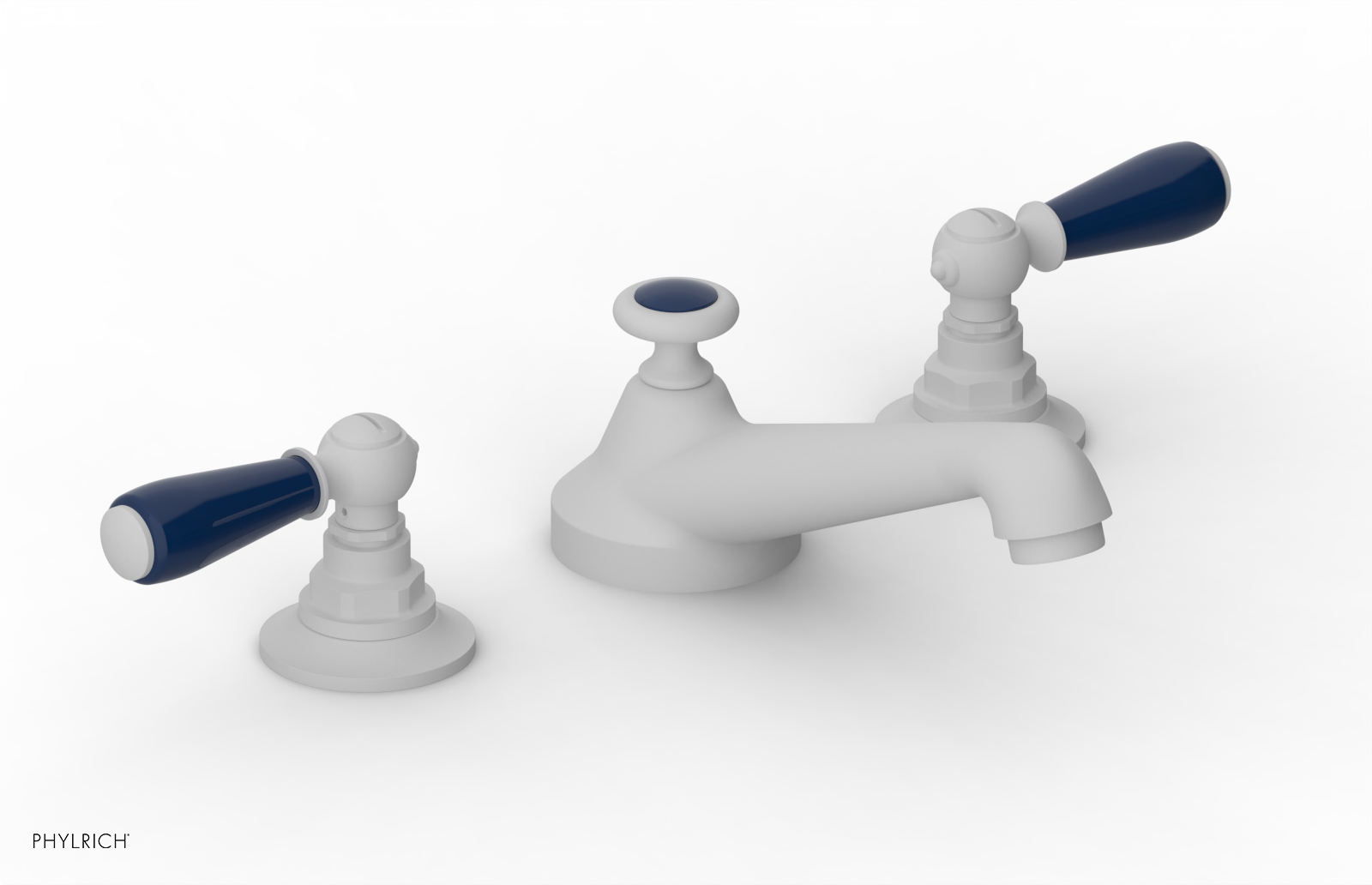 JAMESTOWN Widespread Faucet - Low Spout - Lever Handle with "Navy Blue" Accents 165-02