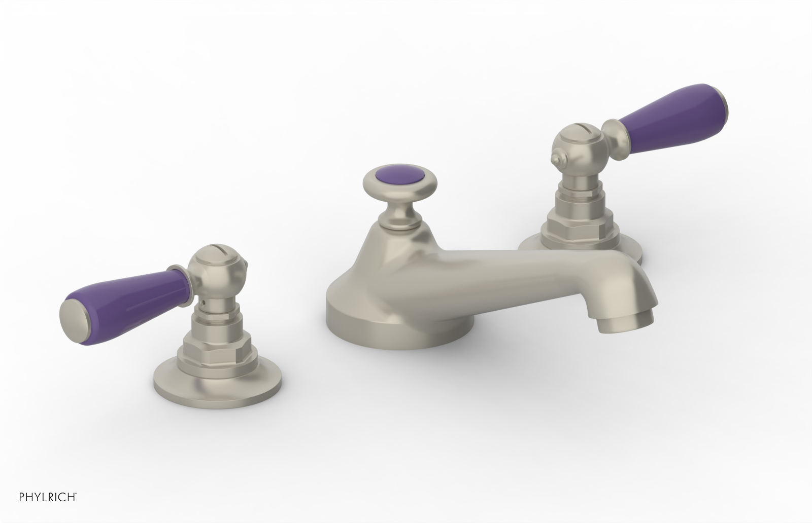 JAMESTOWN Widespread Faucet - Low Spout - Lever Handle with "Purple" Accents 165-02