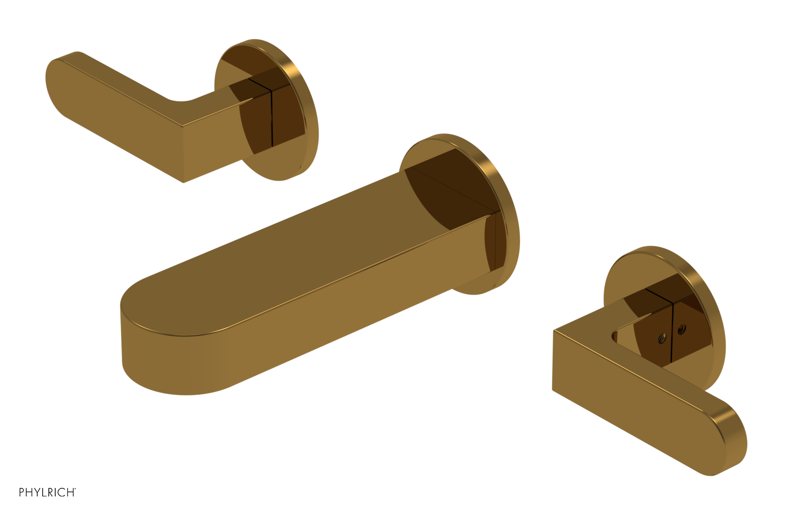 ROND 6" Wall Tub Set - Lever Handles 183-57-6