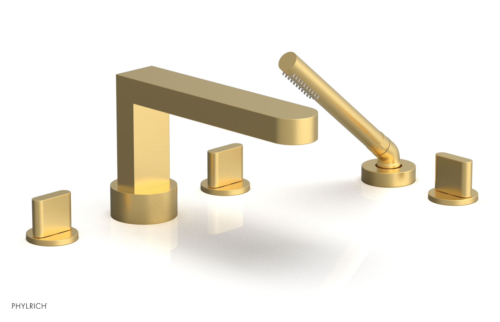 ROND Deck Tub Set with Hand Shower - Blade Handles 183-48