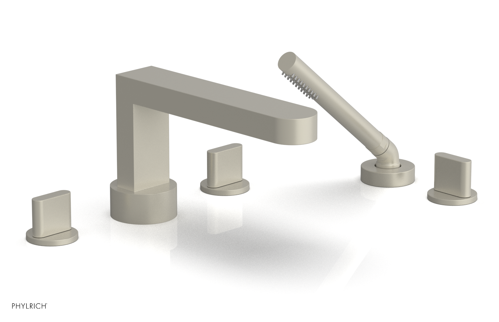 ROND Deck Tub Set with Hand Shower - Blade Handles 183-48