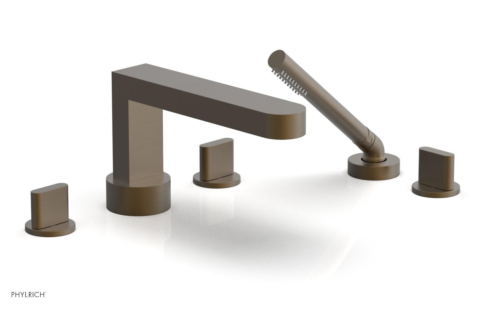 ROND Deck Tub Set with Hand Shower - Blade Handles 183-48