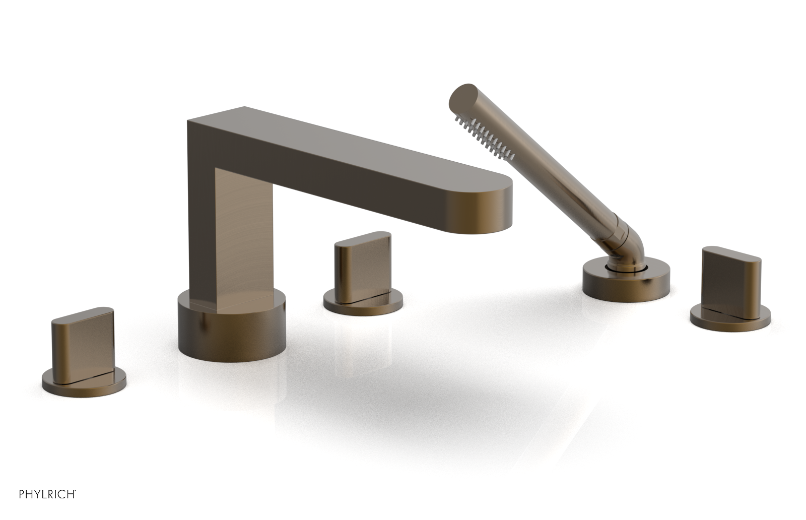 ROND Deck Tub Set with Hand Shower - Blade Handles 183-48