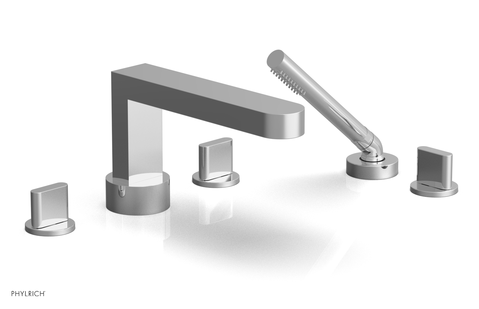 ROND Deck Tub Set with Hand Shower - Blade Handles 183-48