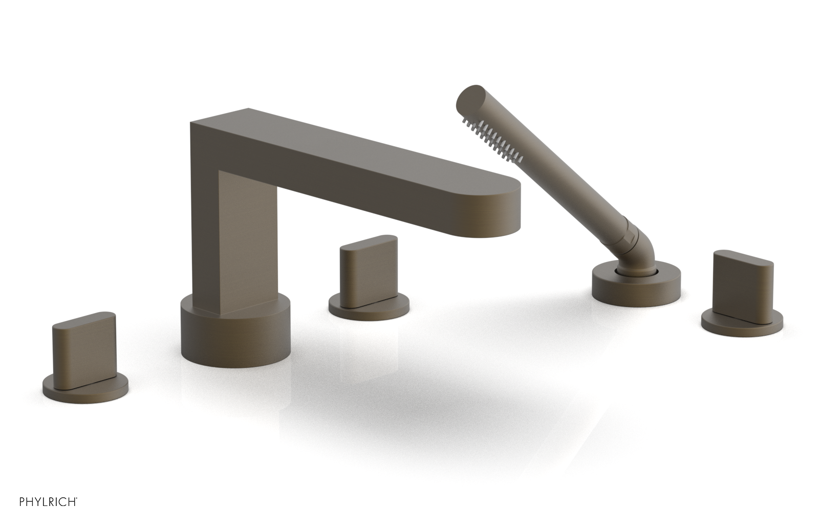 ROND Deck Tub Set with Hand Shower - Blade Handles 183-48