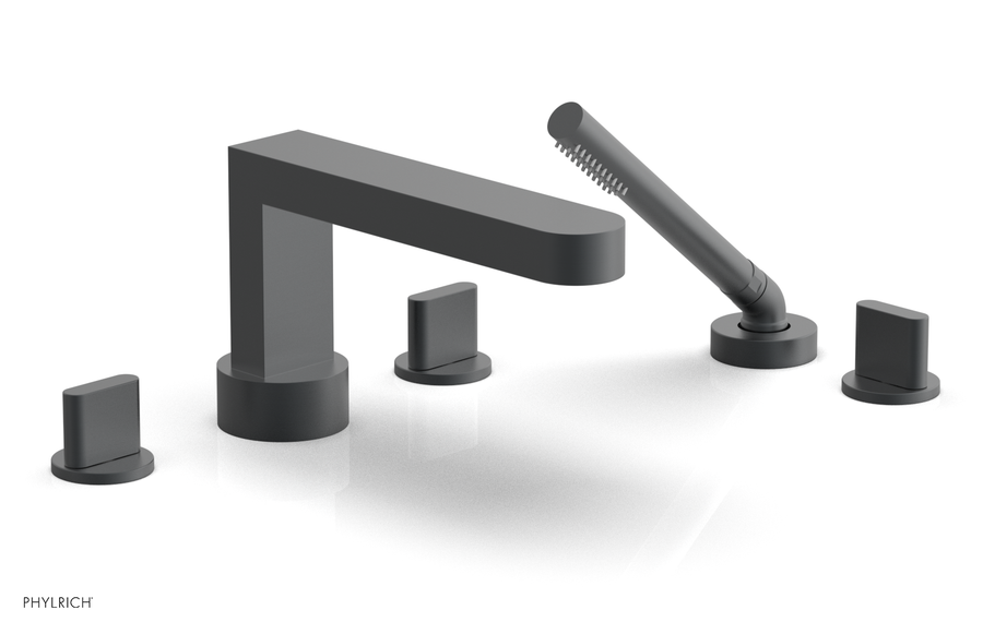 ROND Deck Tub Set with Hand Shower - Blade Handles 183-48