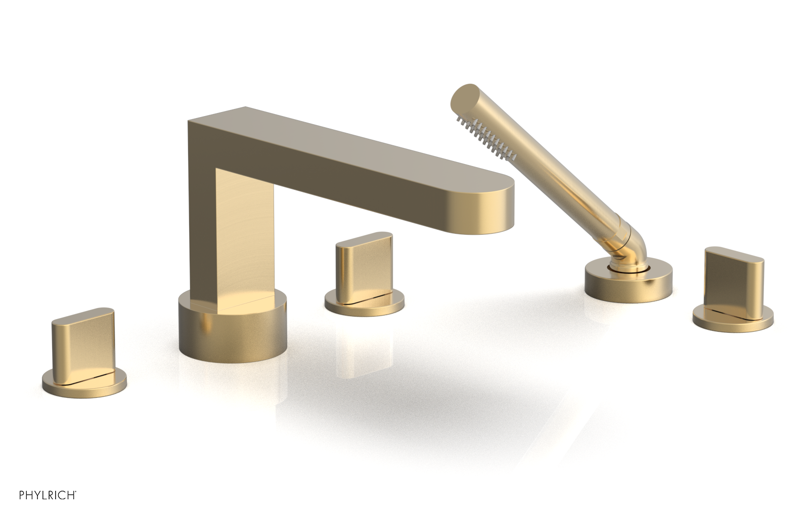 ROND Deck Tub Set with Hand Shower - Blade Handles 183-48