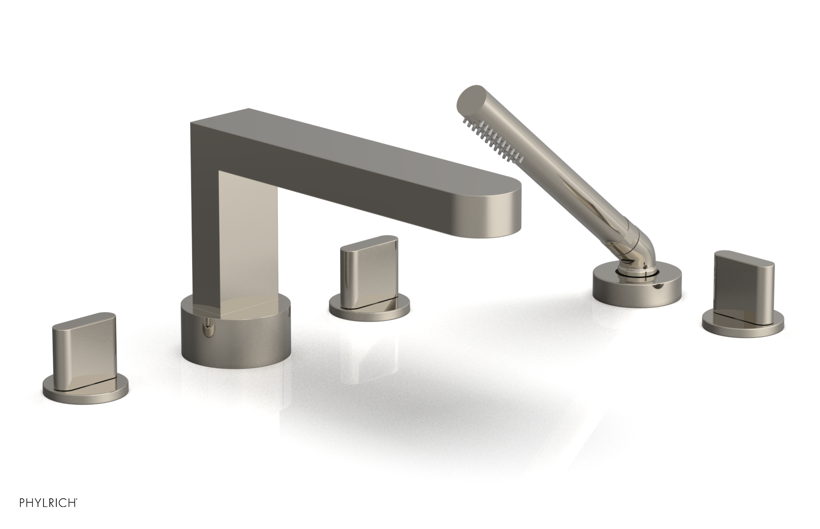 ROND Deck Tub Set with Hand Shower - Blade Handles 183-48