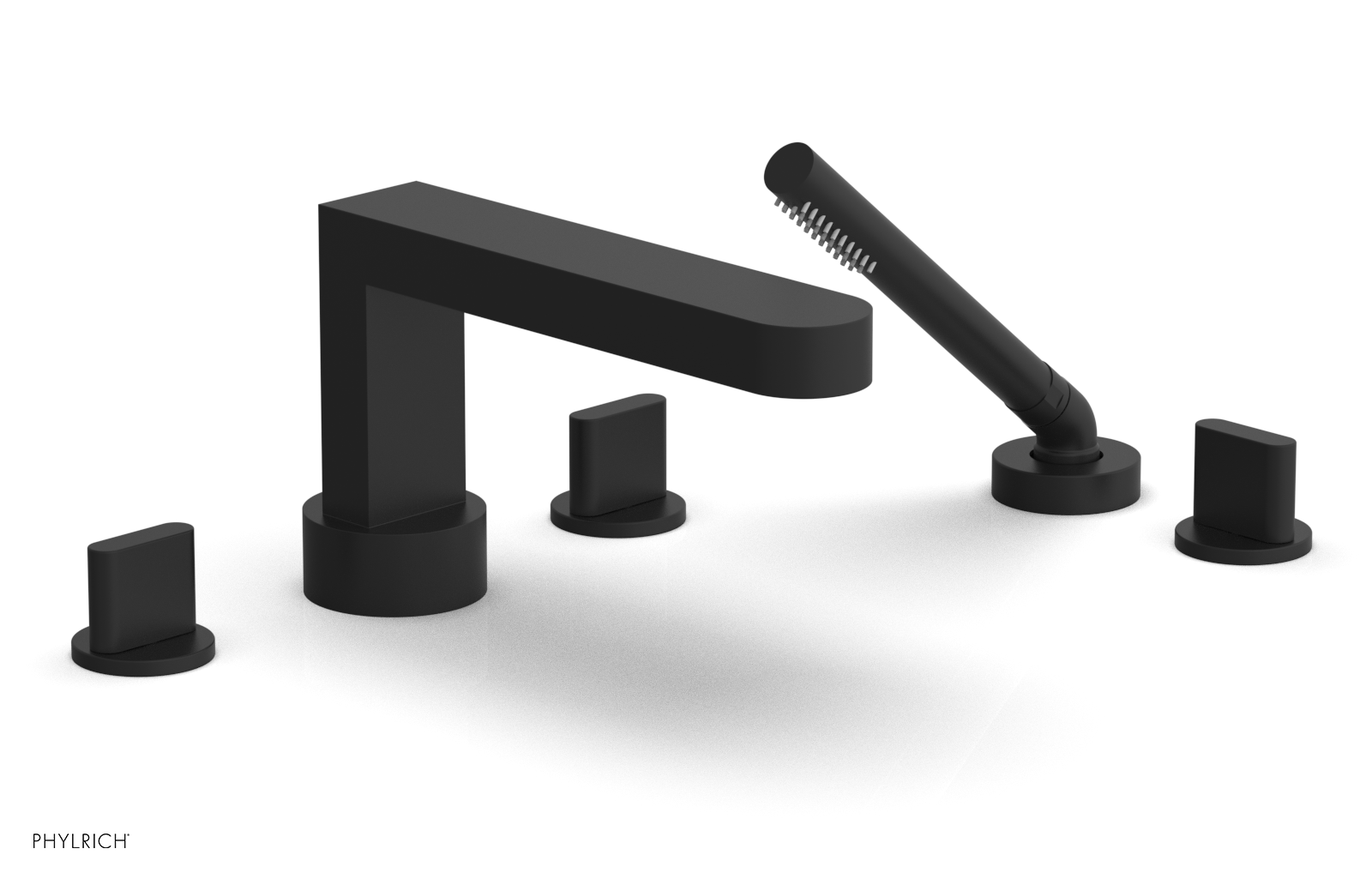 ROND Deck Tub Set with Hand Shower - Blade Handles 183-48