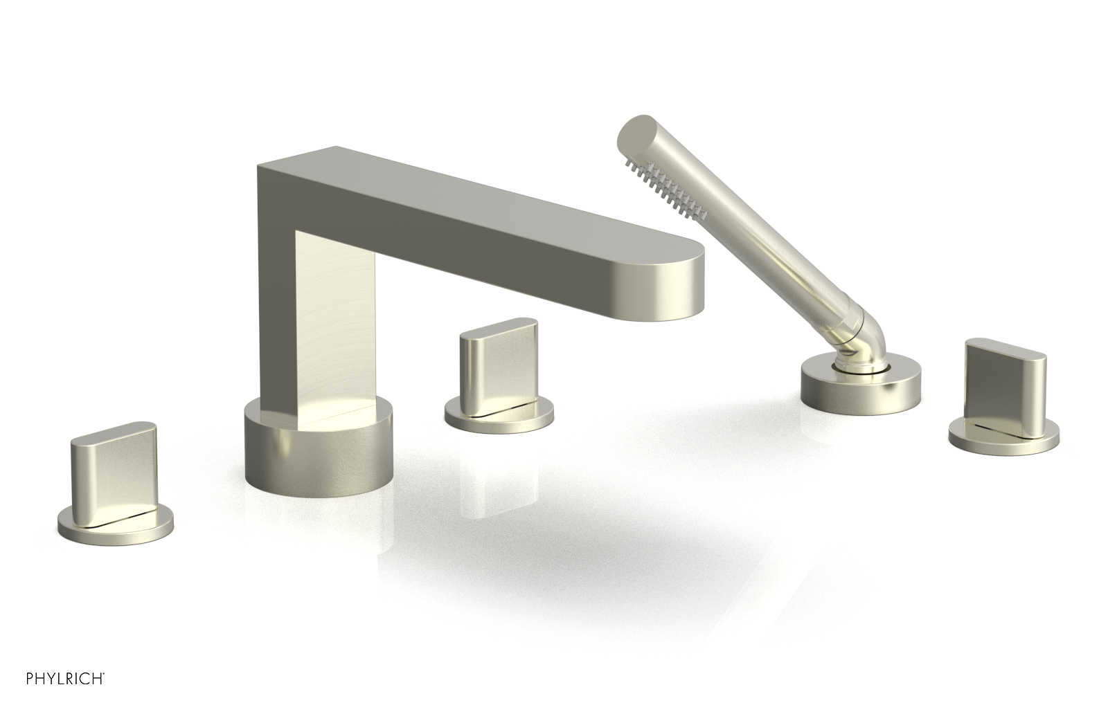 ROND Deck Tub Set with Hand Shower - Blade Handles 183-48