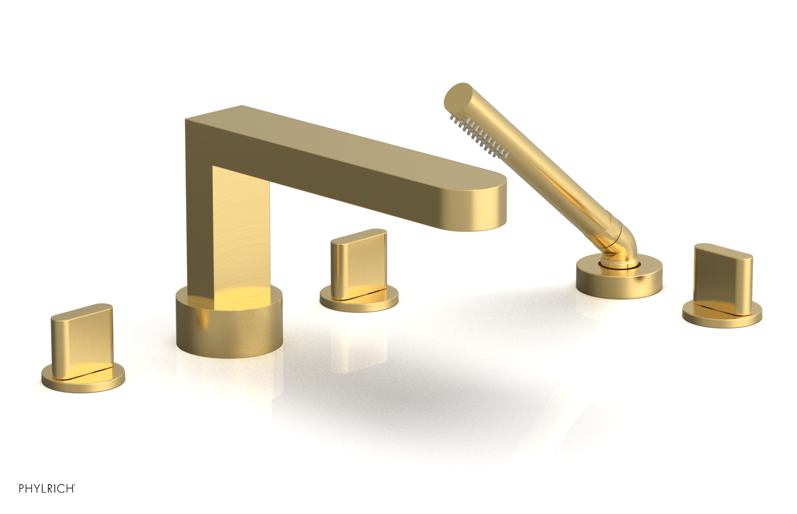 ROND Deck Tub Set with Hand Shower - Blade Handles 183-48