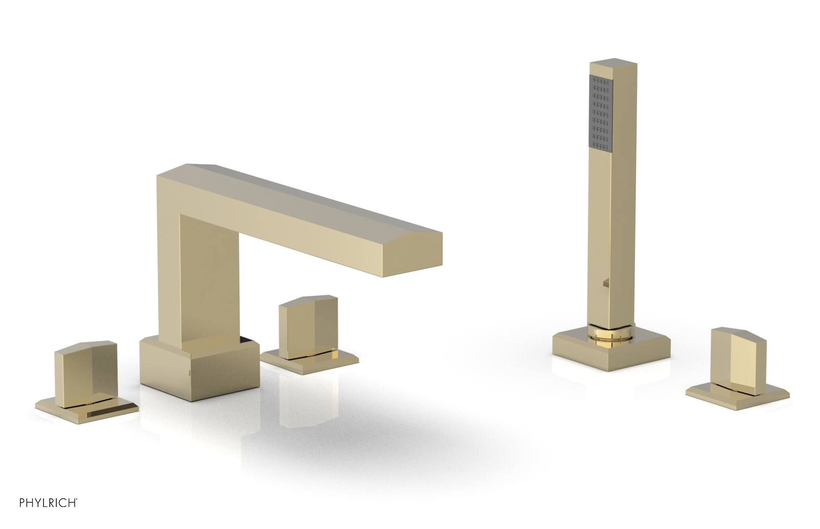 DIAMA Deck Tub Set with Hand Shower - Blade Handles 184-48