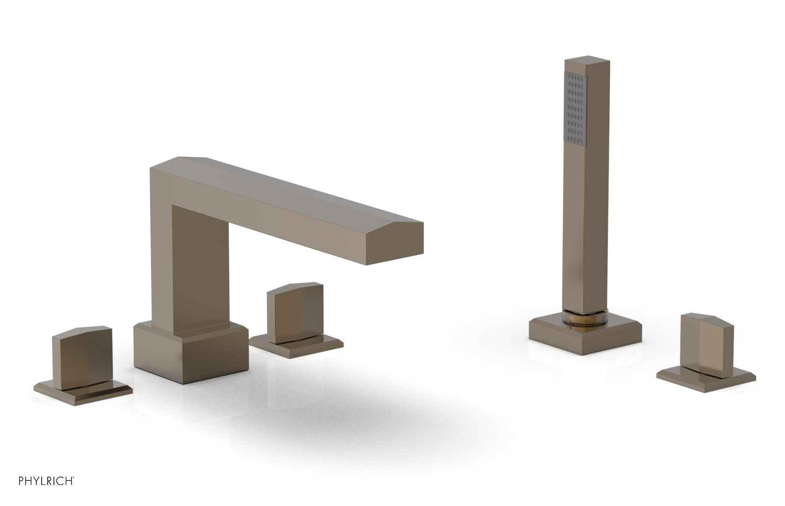 DIAMA Deck Tub Set with Hand Shower - Blade Handles 184-48