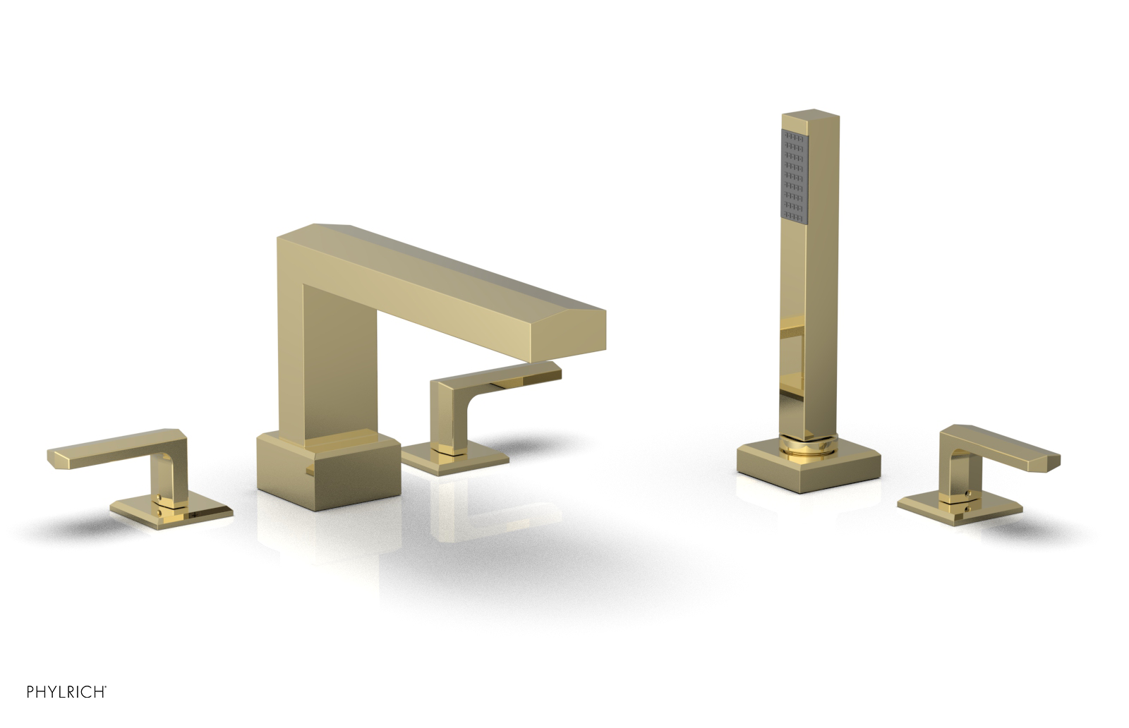 DIAMA Deck Tub Set with Hand Shower - Lever Handles 184-49