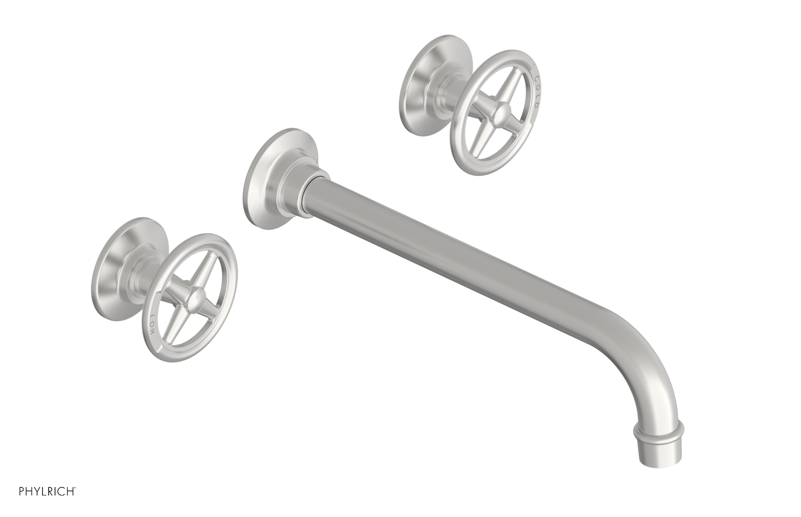 WORKS Wall Lavatory Set 10" Spout - Cross Handles 220-11-10